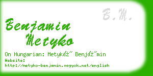 benjamin metyko business card